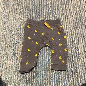 Boutique Navy Baby Pants with Yellow Moon Design